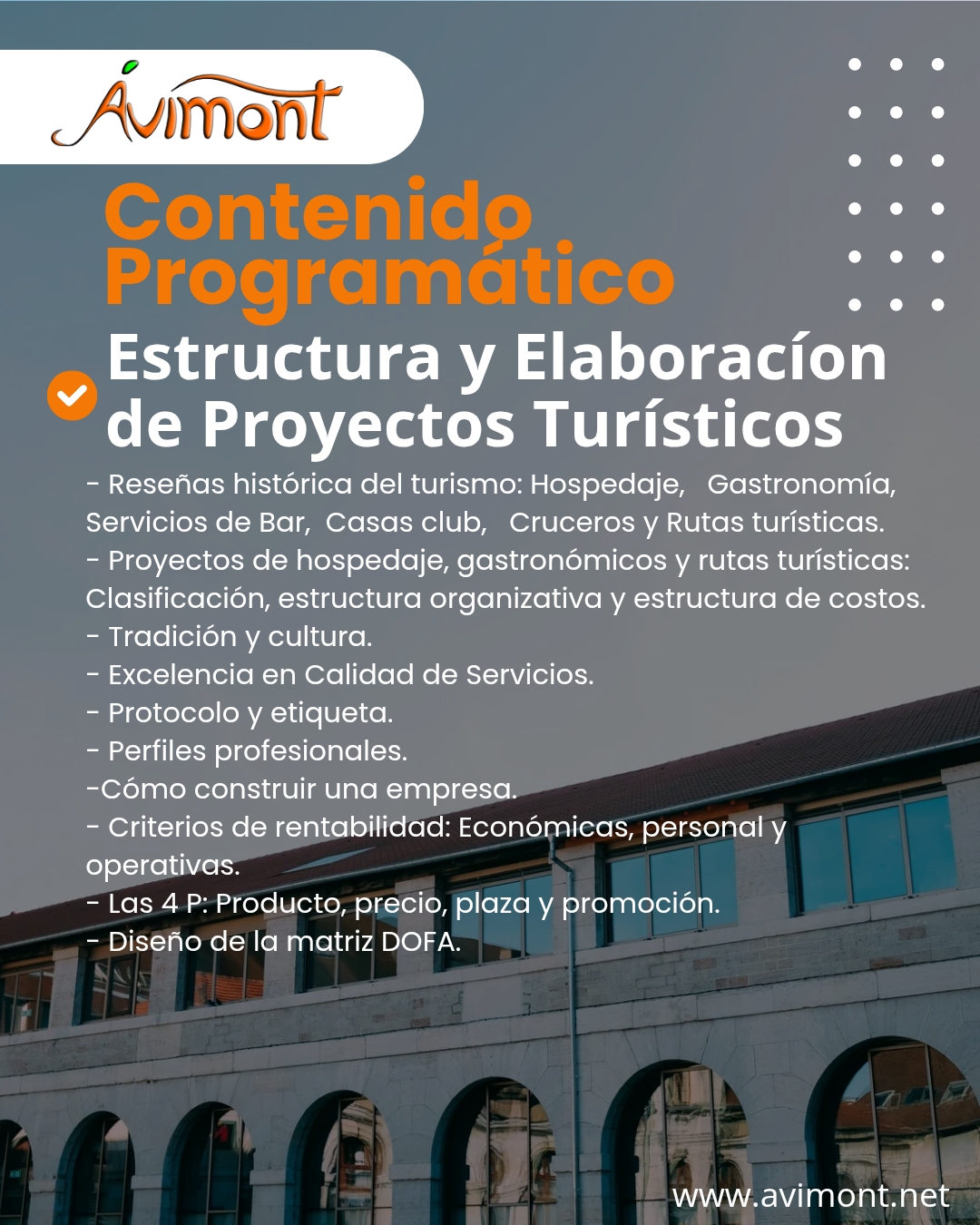 Contenido Estructura y Elaboración de Proyectos Turísticos